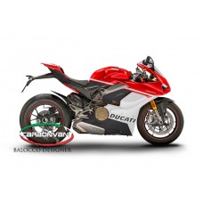 Carbonvani - Ducati Panigale V4 R / 2020+ V4 / S "50.1" Design Carbon Fiber Full Fairing Kit with Winglets - ROAD VERSION (10 pieces)